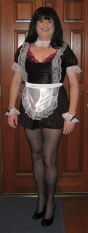 Kimberley in her favorite French Maid Outfit, taken 10/31/08 (Halloween :)