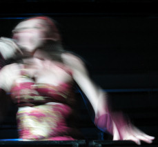Storm Large in motion 3 at Red Dress PDX Party 2008